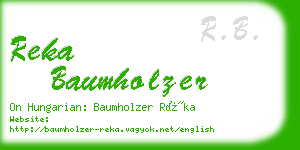 reka baumholzer business card